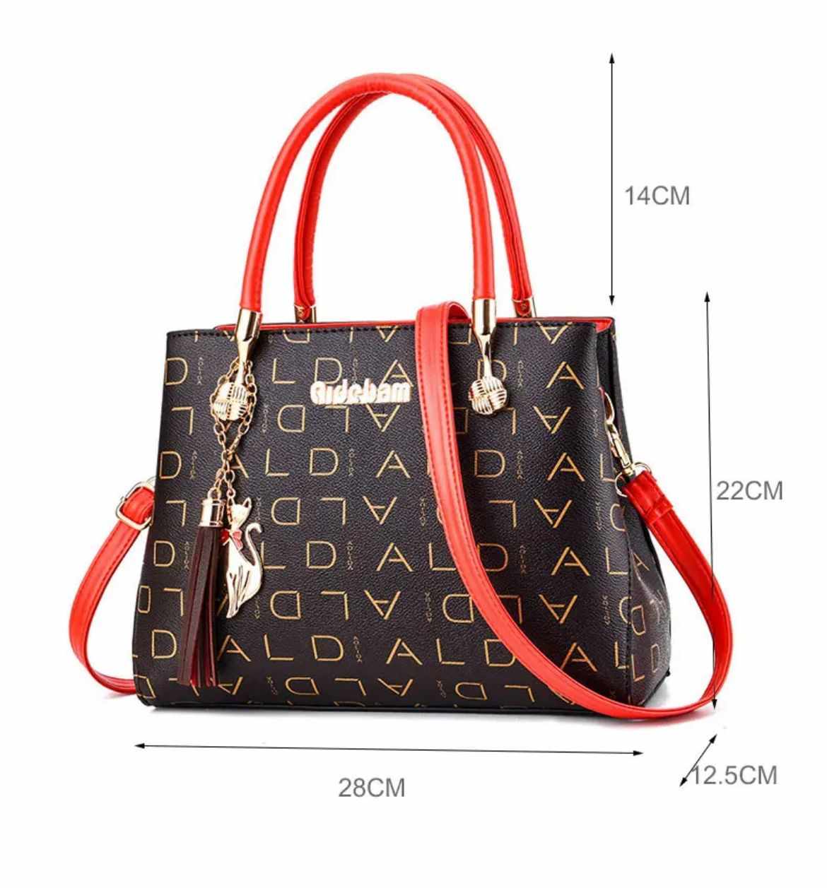 Classic Letter Pattern Tote Satchel Bag, Vintage Pattern Shoulder Bag, Womens Elegant Bag For Work