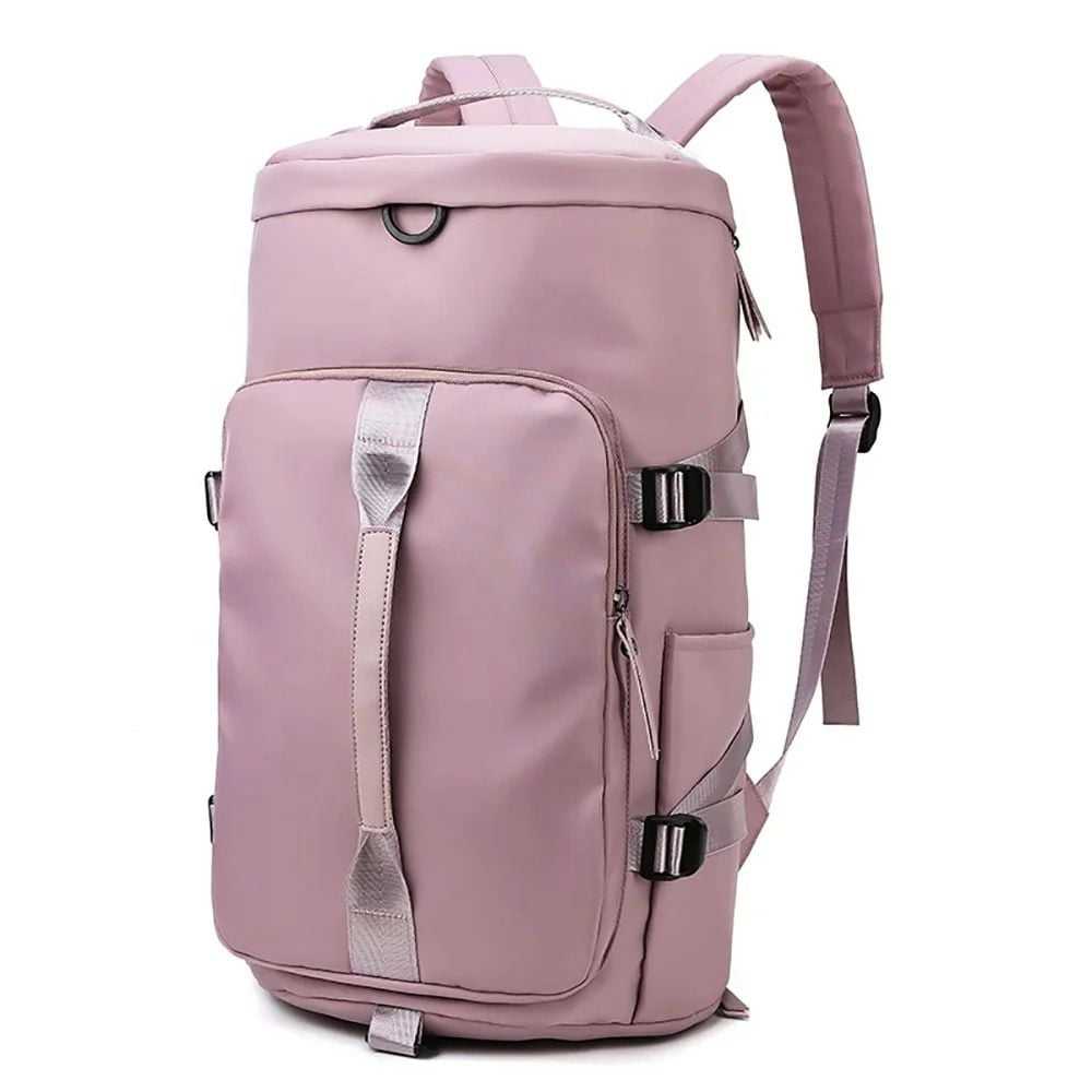 Large Capacity Travel Duffle Backpack, Solid Color Multifunctional Luggage Shoulder Bag