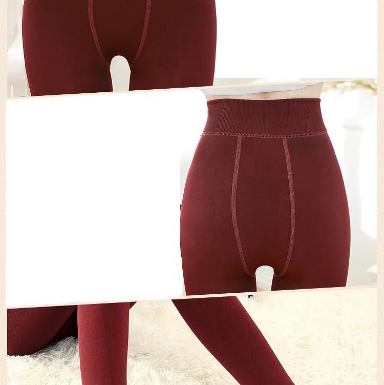 Women Warm Fleece Lined Leggings Winter High Waist Tights Velvet Thermal Pants
