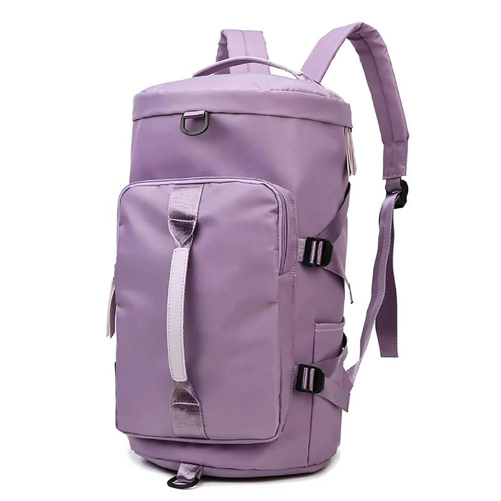 Large Capacity Travel Duffle Backpack, Solid Color Multifunctional Luggage Shoulder Bag