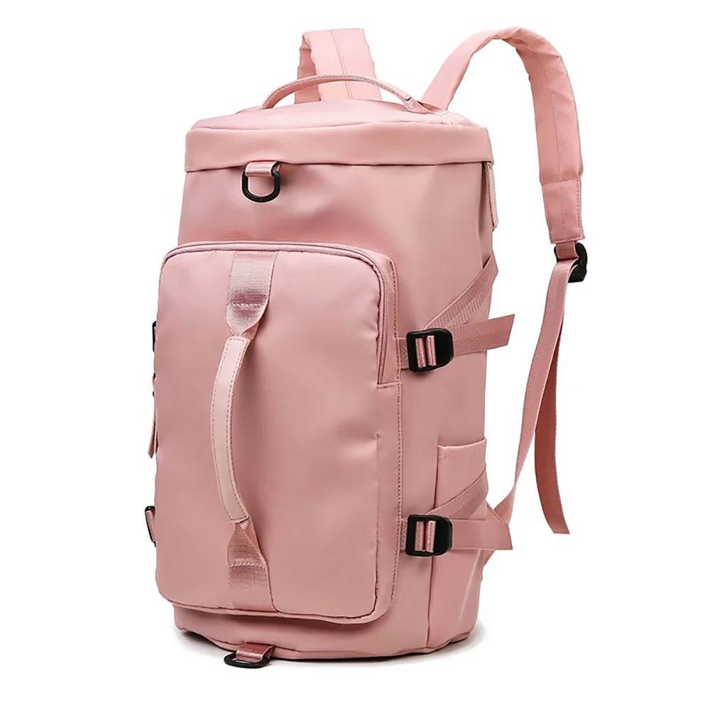 Large Capacity Travel Duffle Backpack, Solid Color Multifunctional Luggage Shoulder Bag