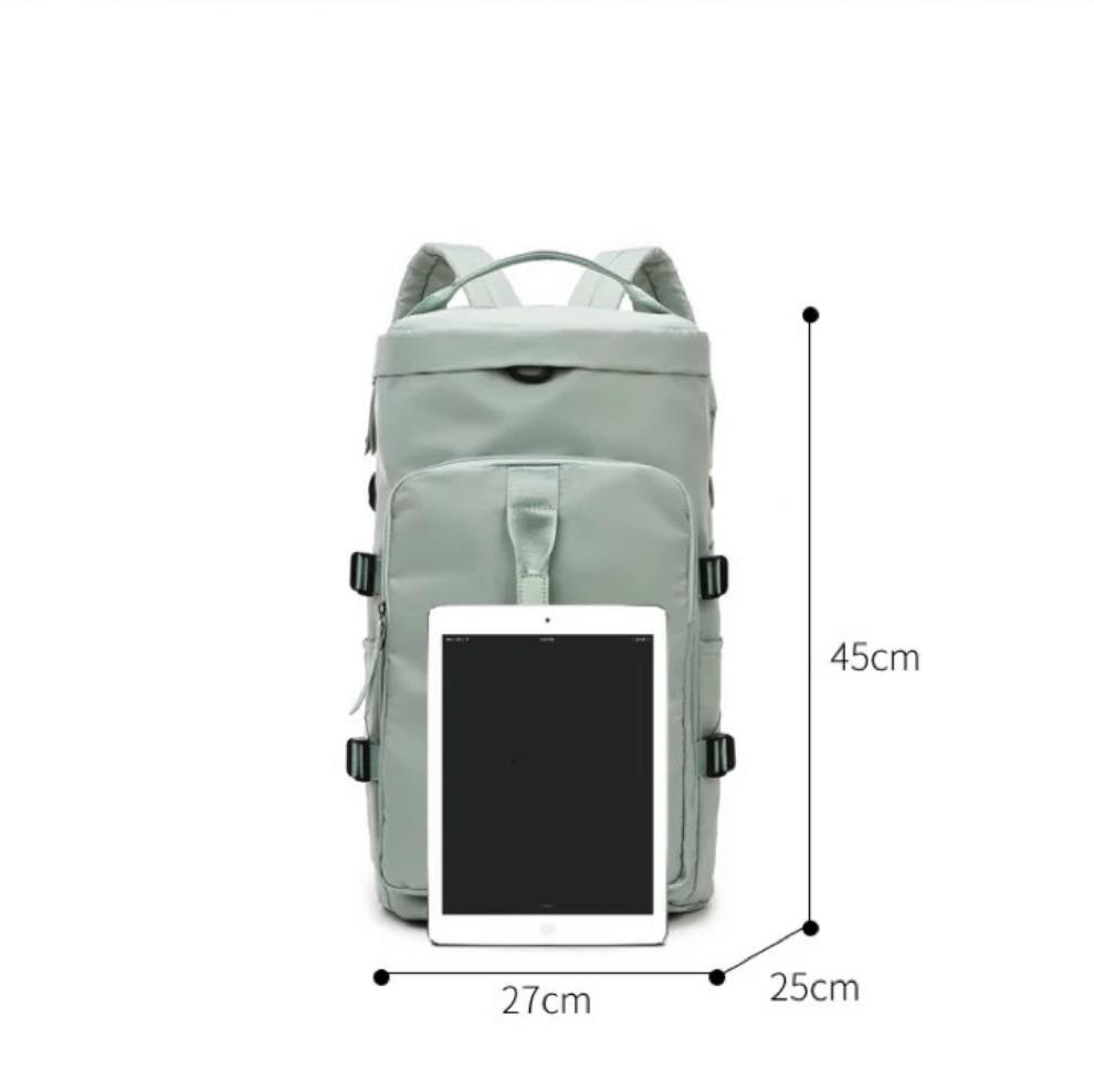 Large Capacity Travel Duffle Backpack, Solid Color Multifunctional Luggage Shoulder Bag