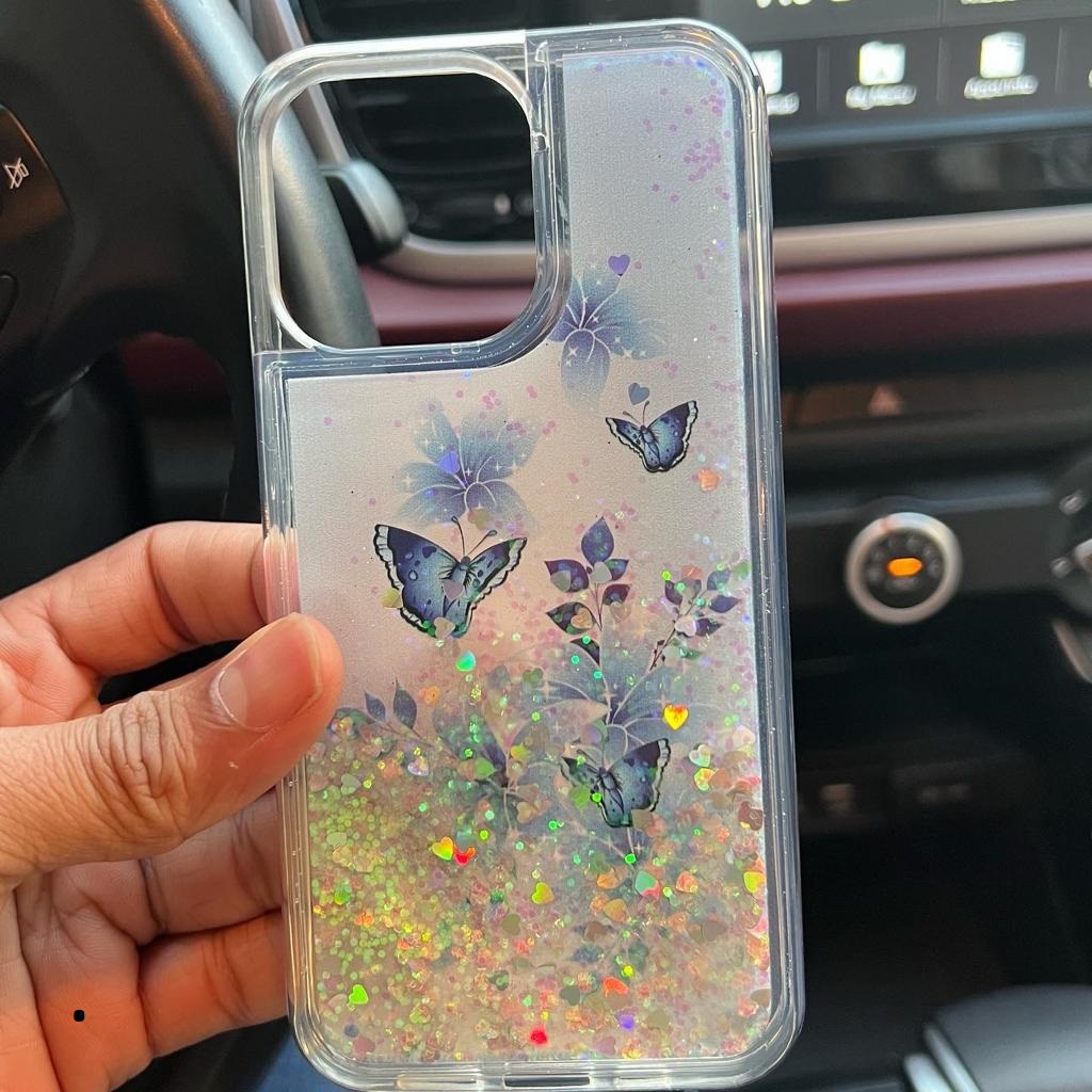 1015 Liquid glitter case  - IPHONE .