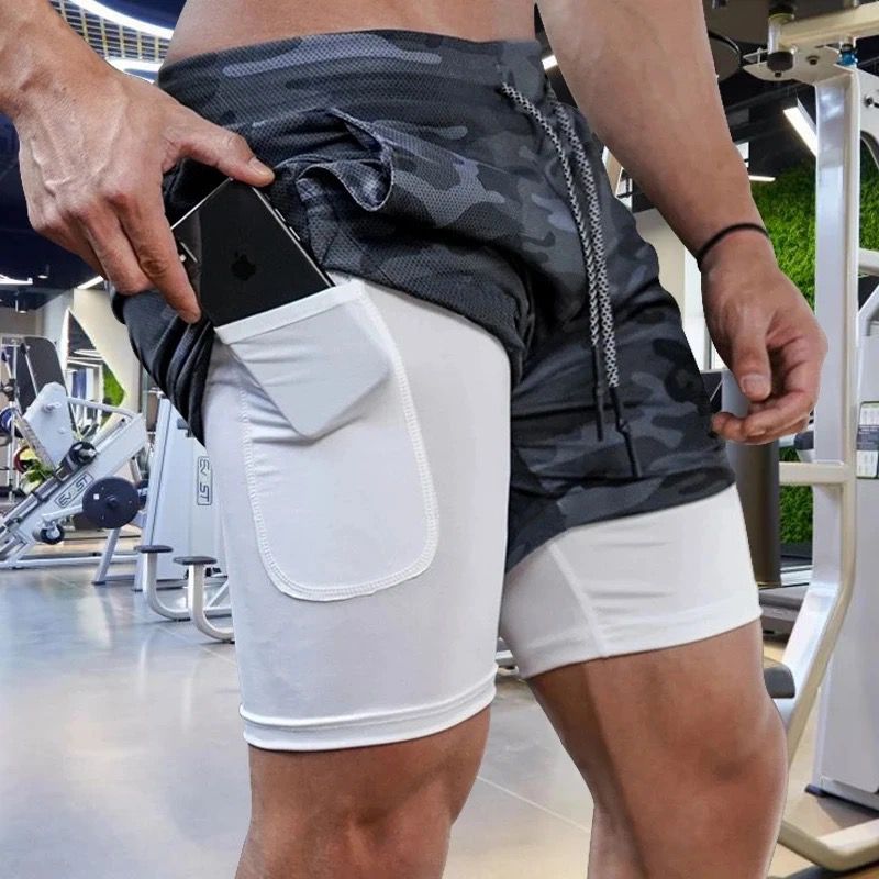 Double Layer Quick Dry Sports Shorts