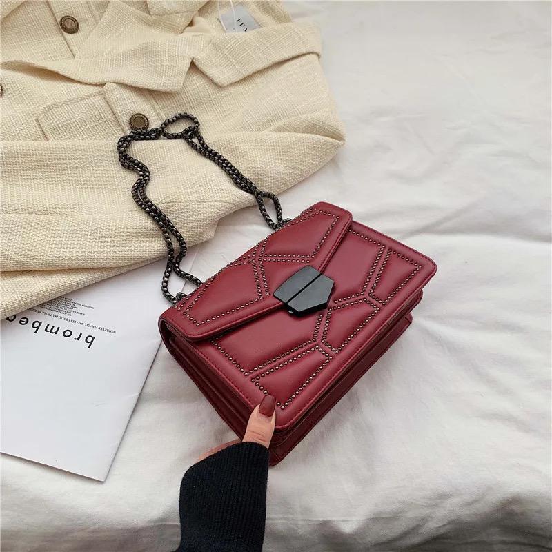 PU Leather Messenger Bag Womens Simple Shoulder Bag Womens Luxury Small Handbag