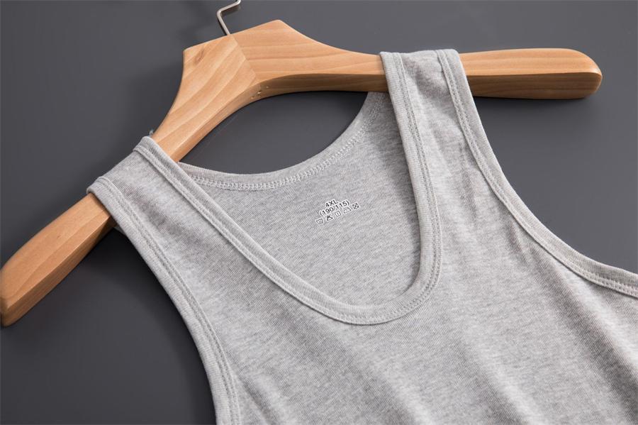 Men Muscle Vests Cotton Inner Sleeveless Tank Tops Solid Muscle Vest Shirts O Neck 3pcs (black white grey)