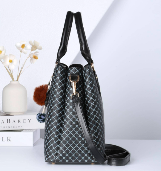 Women Handbag Top Handle Satchel Shoulder Bag Messenger Tote Bag for Women Brown Handle with Black Body