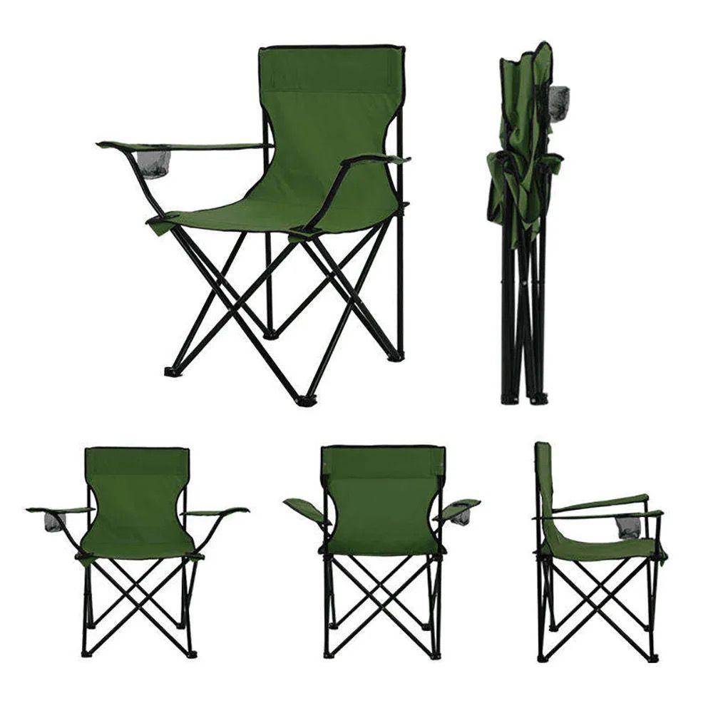 Chiitek Camping Chair Outdoor Lawn Chairs Foldable Portable Fishing Chair
